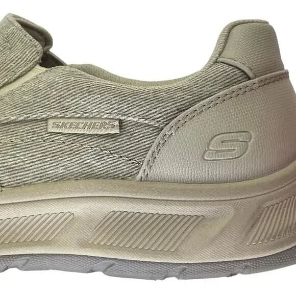 Skechers Mens Relaxed Fit Cohagen Vierra Sneaker Cooled Comfort Slip On Taupe S9 - Picture 9 of 12